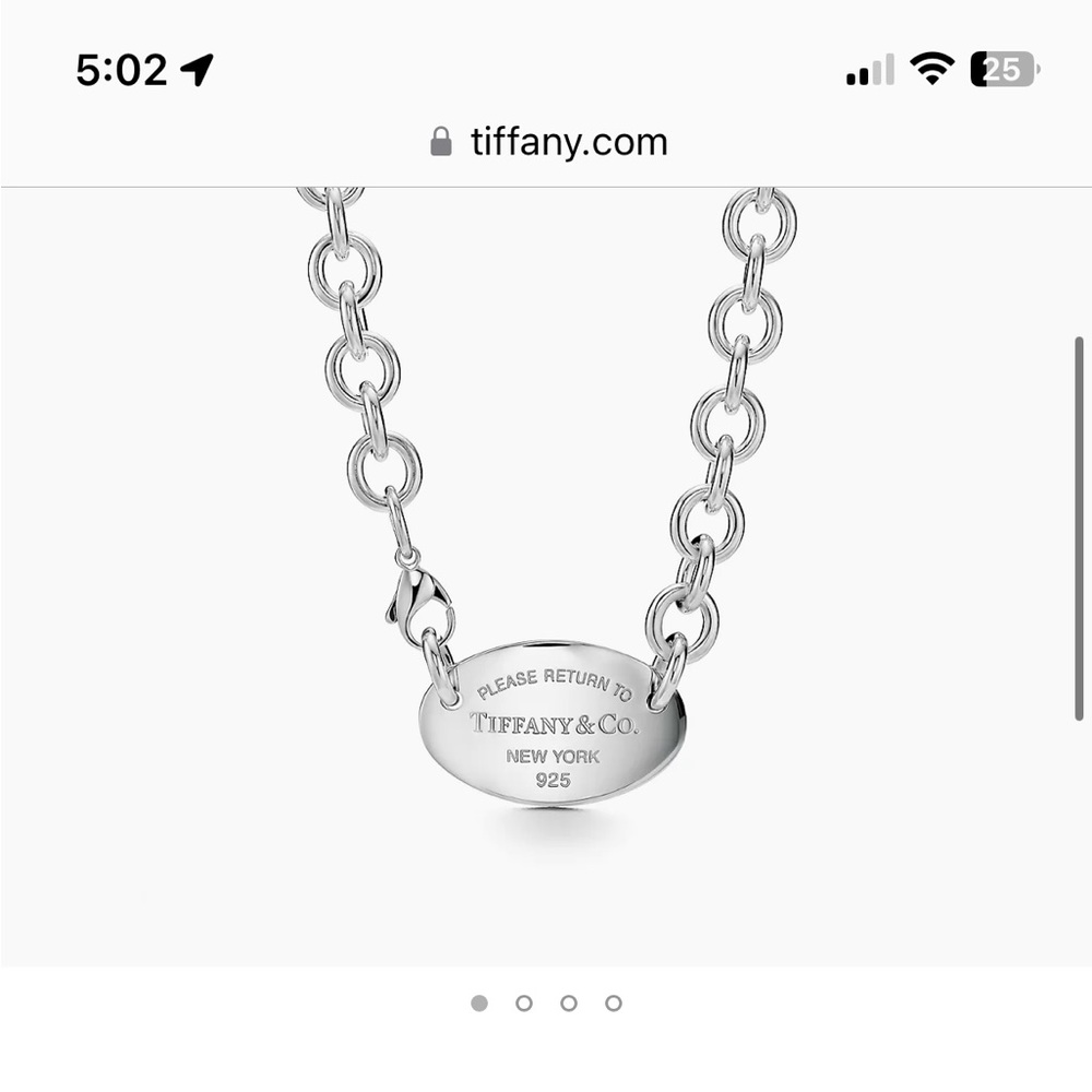 Tiffany’s Oval Tag Necklace
